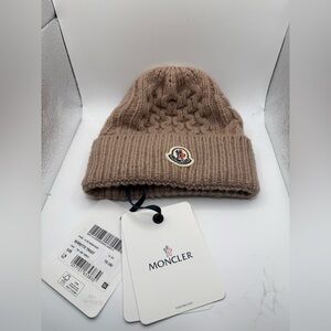Moncler Taupa Tricot Wool Beanie BNWT